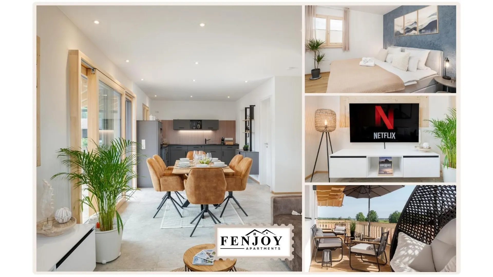 Fenjoy: Ferienapartment In Neubau / Balkon / Bbq Bernau am Chiemsee